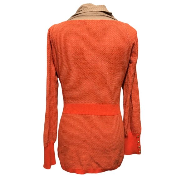 Lia Molly (Anthro) Ruffled Firelight Cardigan - M - Picture 4 of 9